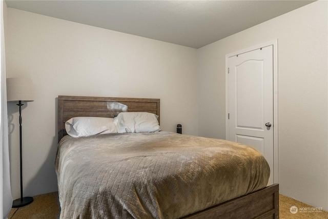 bedroom with carpet