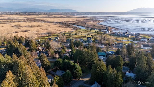 bird's eye view featuring a mountain view