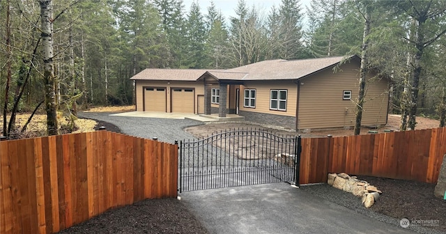 view of front of home featuring a garage