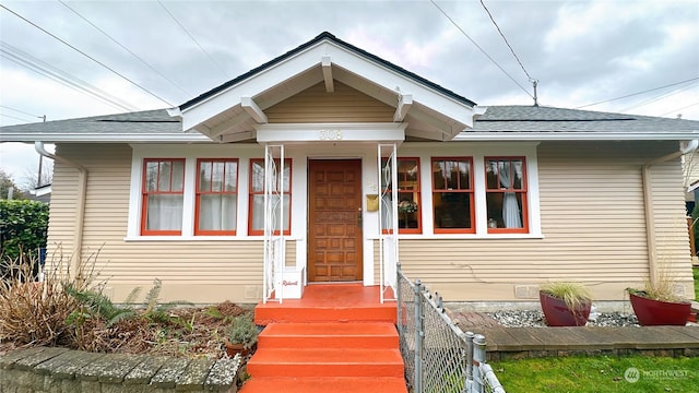 view of bungalow