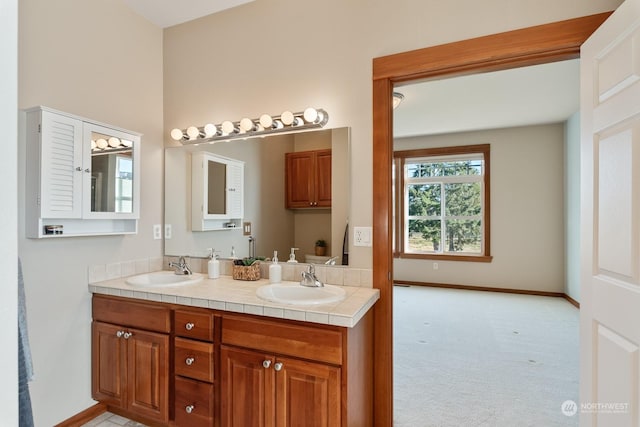 bathroom with vanity