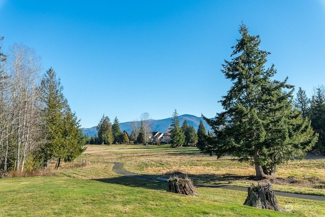 mountain view with a rural view