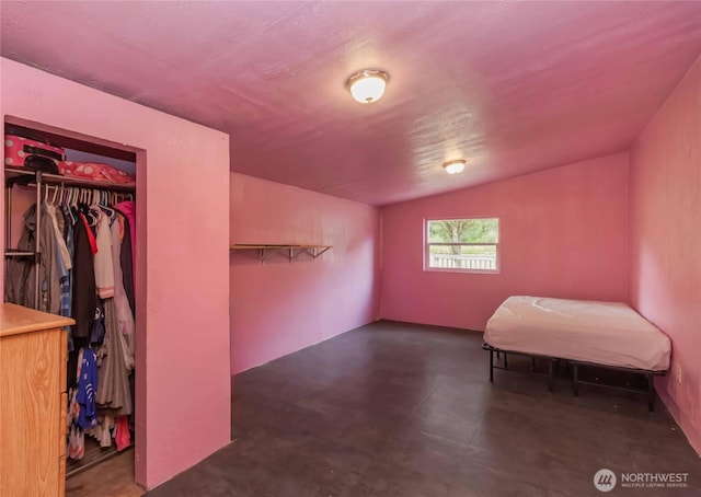 unfurnished bedroom featuring a closet