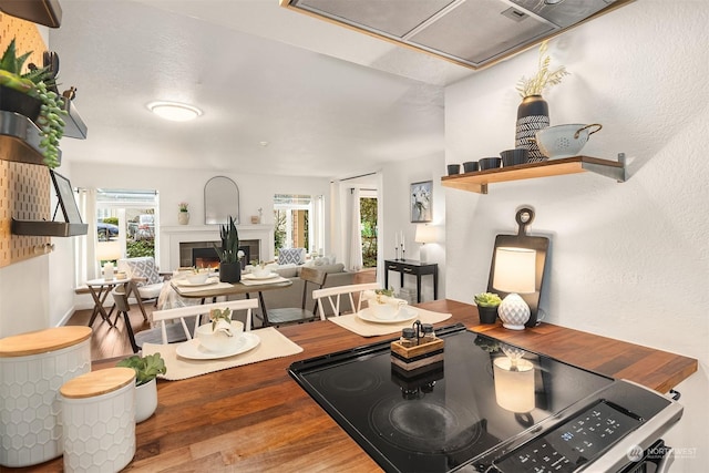 interior space with hardwood / wood-style floors and a wealth of natural light