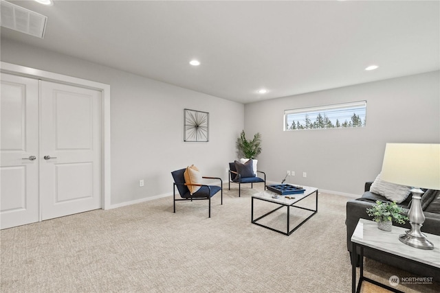 view of carpeted living room