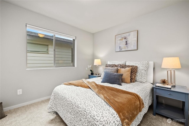 bedroom with carpet floors