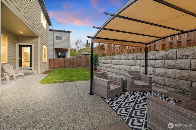 view of patio / terrace with fence