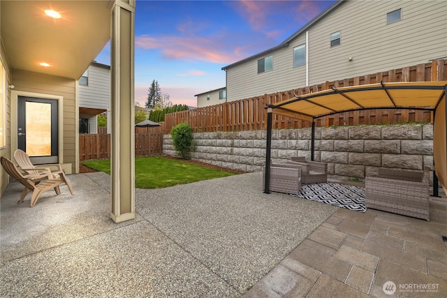 view of patio / terrace with a fenced backyard
