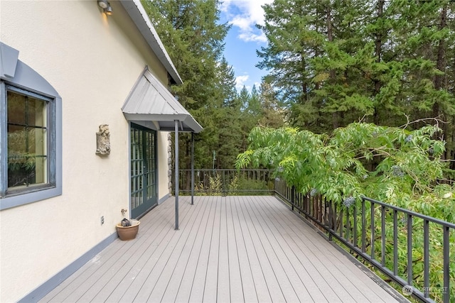 view of wooden terrace