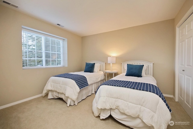 bedroom with carpet