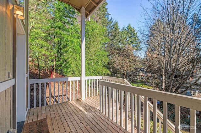 view of wooden terrace