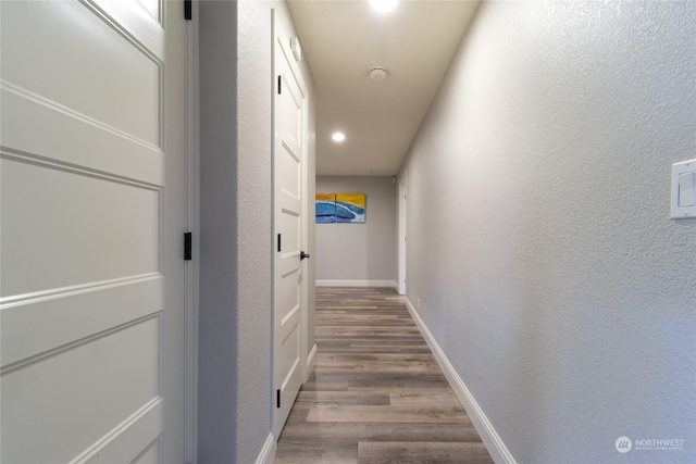 hall featuring hardwood / wood-style floors