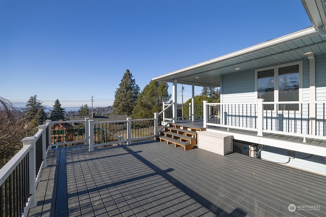 view of wooden deck