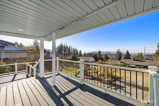 view of wooden terrace