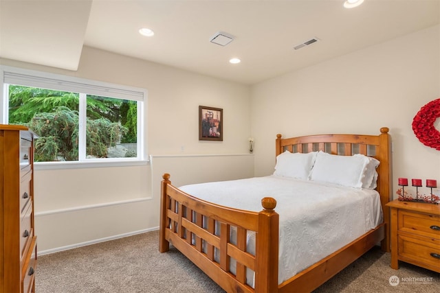 view of carpeted bedroom