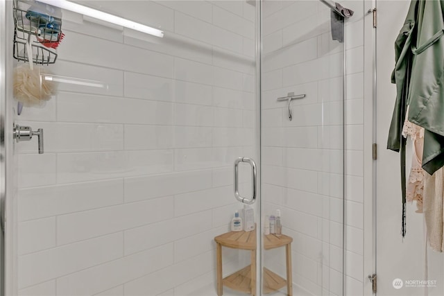 bathroom with walk in shower