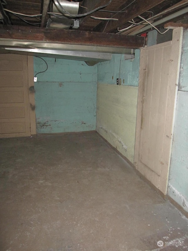 view of basement