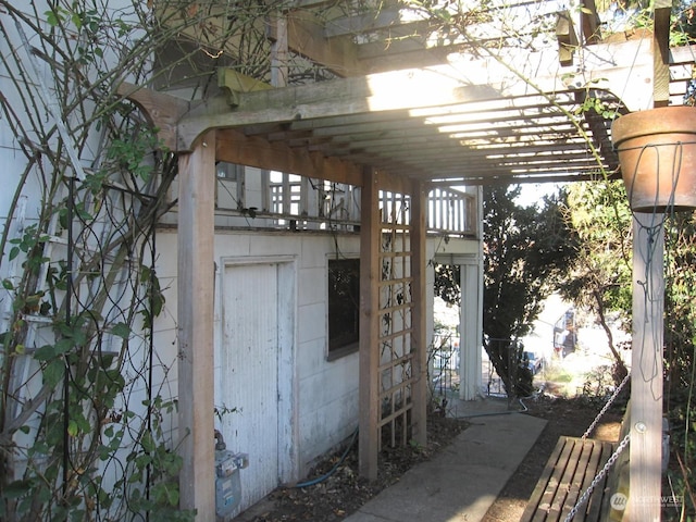 view of patio / terrace with a pergola