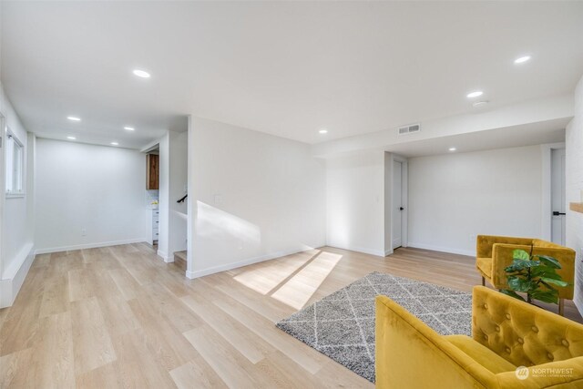 interior space with light wood-type flooring