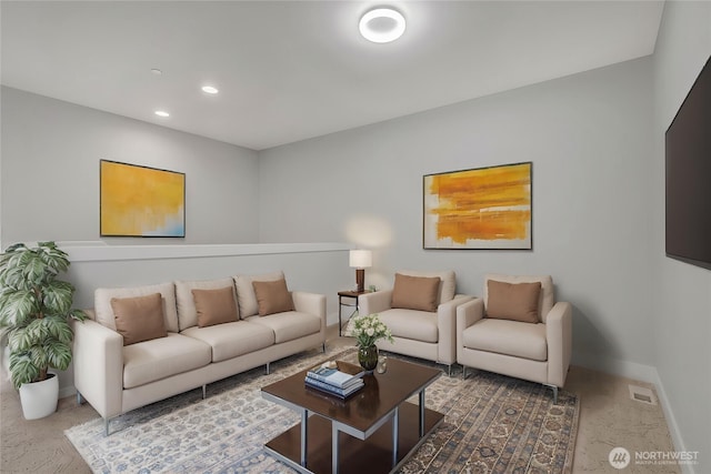 21402 E 39th Dr SE Unit A, Bothell, WA 98021 - living room featuring baseboards and recessed lighting