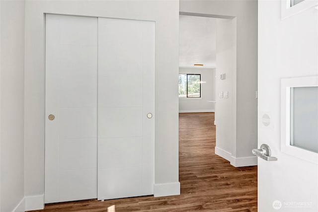 21402 39th Dr SE Unit A, Bothell, WA 98021 - hall with baseboards and wood finished floors