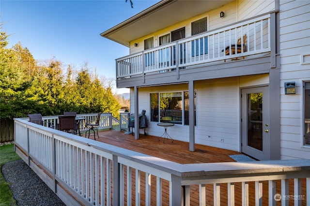 view of wooden deck