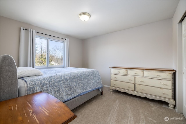 bedroom featuring carpet flooring