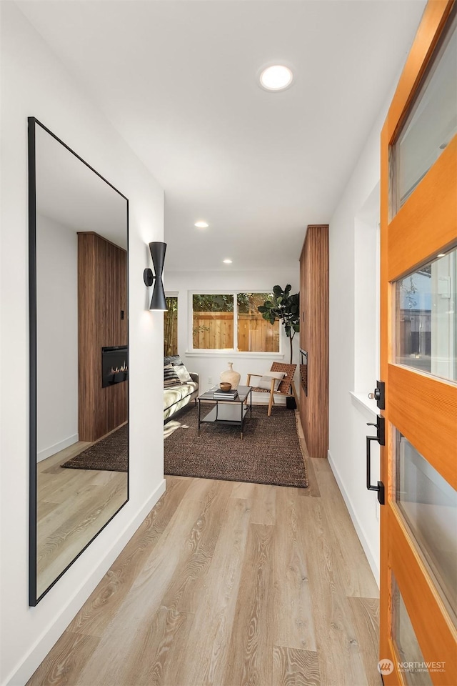 interior space featuring light hardwood / wood-style flooring