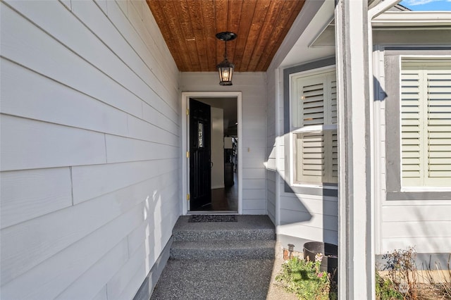 view of doorway to property