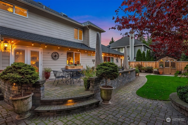 exterior space with a gazebo