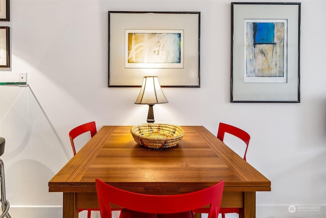 view of dining area