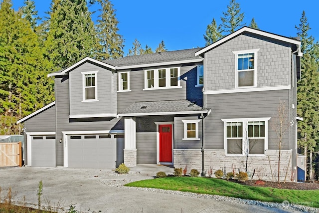 view of property with a garage