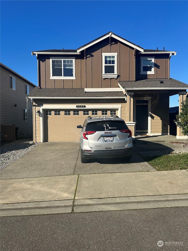 view of front of house featuring a garage