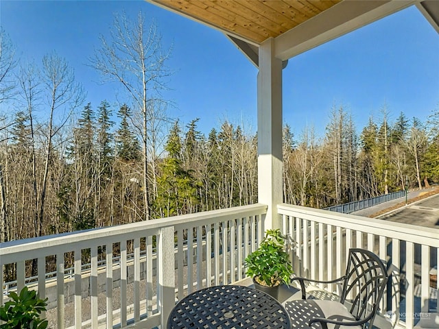 view of balcony