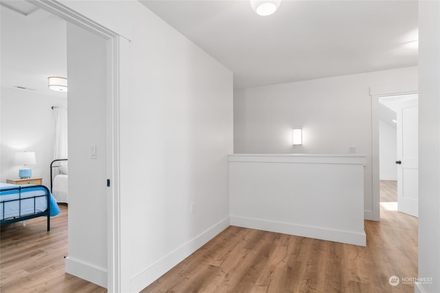 hall featuring light hardwood / wood-style floors