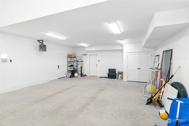 garage with water heater