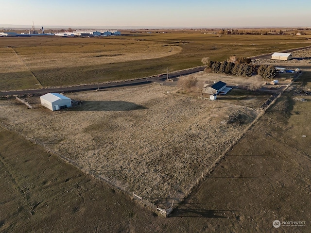 aerial view with a rural view