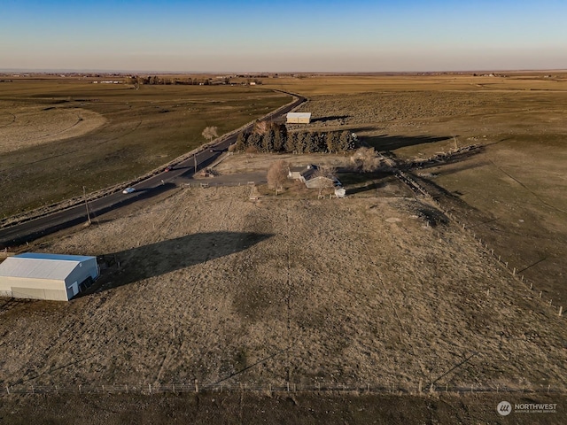 drone / aerial view featuring a rural view