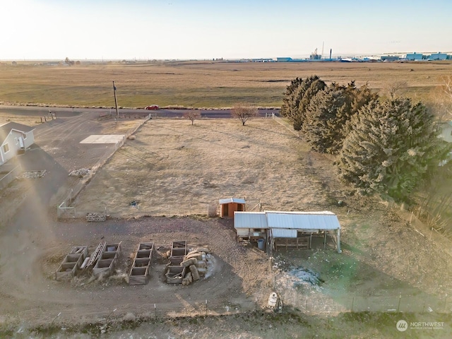 drone / aerial view featuring a rural view