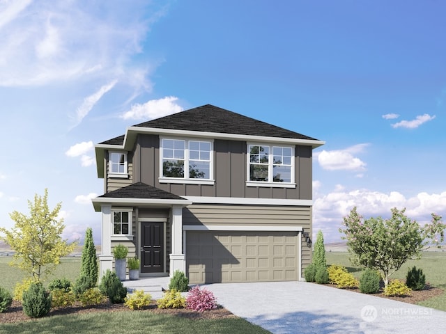 view of front of home featuring a garage