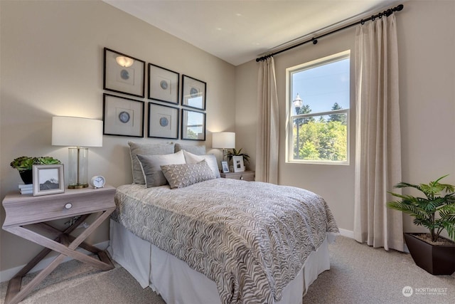 view of carpeted bedroom