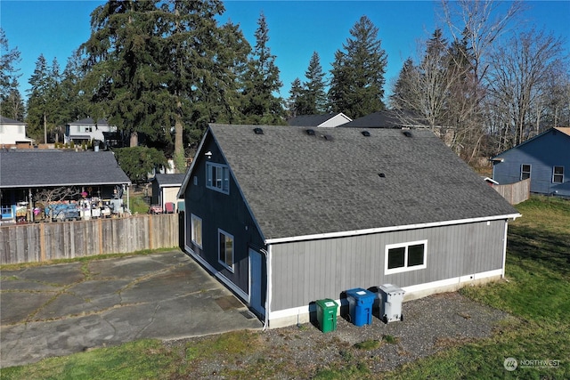 view of home's exterior with a patio area