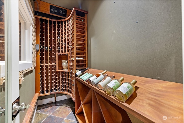 view of wine cellar