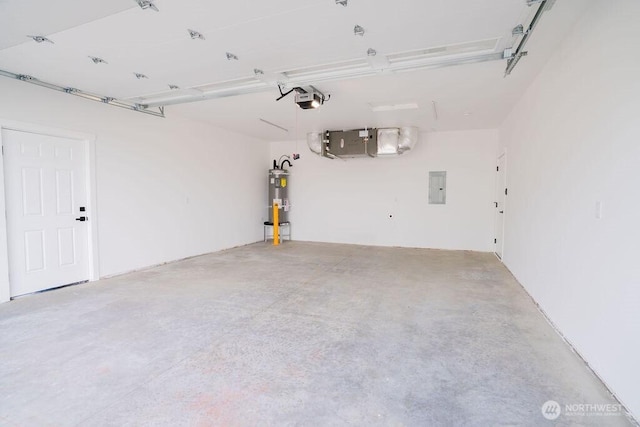1300 Marina Dr Unit 12, Moses Lake, WA 98837 - garage with electric panel, a garage door opener, and water heater