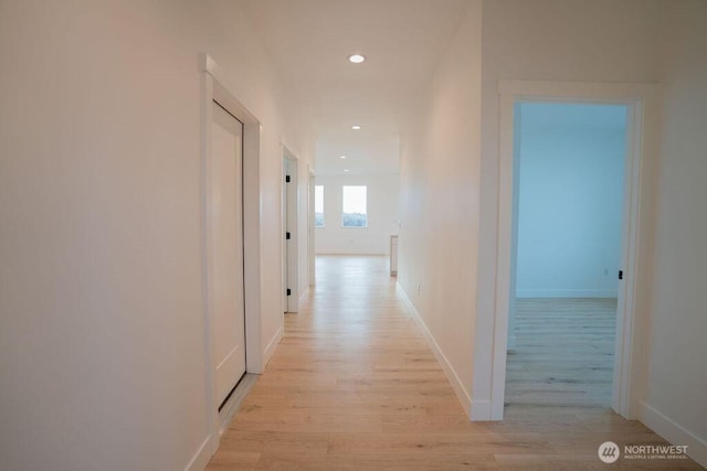 1300 Marina Dr Unit 12, Moses Lake, WA 98837 - hallway featuring recessed lighting, baseboards, and light wood-style floors