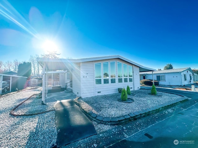 view of front of home