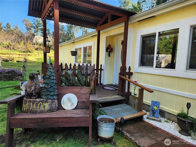 view of wooden terrace