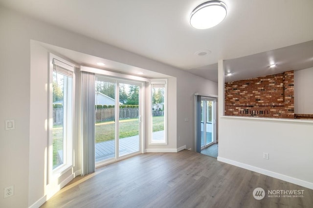 interior space with light wood-type flooring