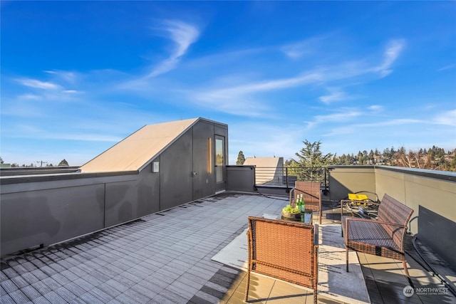 view of patio / terrace featuring a balcony