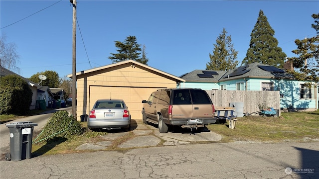 view of front of home with solar panels